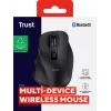 TRUST Fyda Office praworęczna mysz bezprzewodowa — RF + Bluetooth, optyczna 2400 DPI, 6 przycisków, czarna