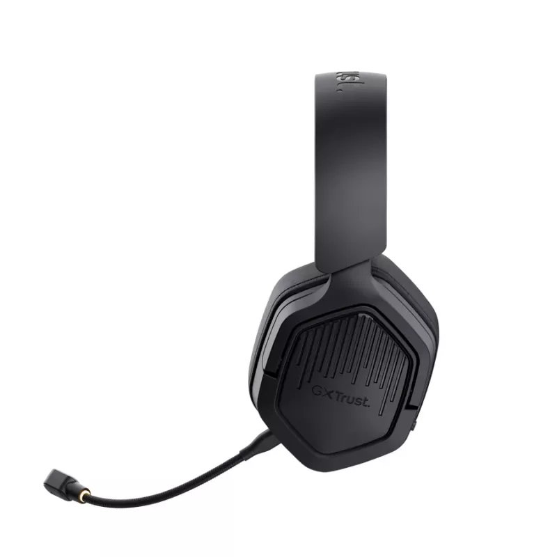 Zestaw słuchawkowy TRUST GXT 493PS Carus — przewodowy i bezprzewodowy (Bluetooth), wokółuszny, pałąk na głowę, 20–20000 Hz, 1,2 m, czarny