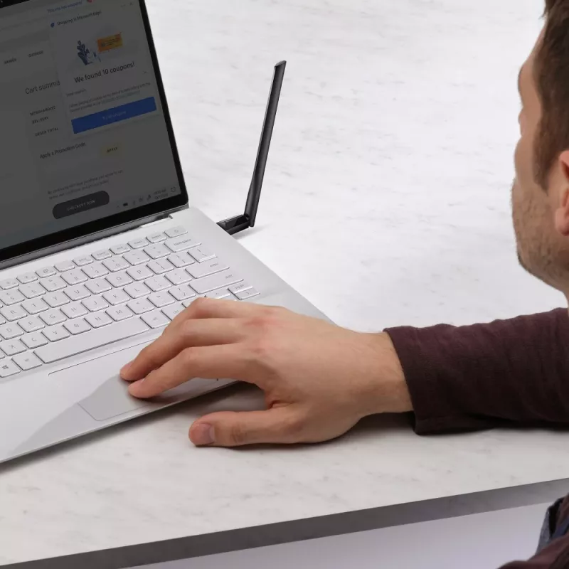 Bezprzewodowa karta sieciowa Wi‑Fi USB TP‑LINK Archer TX35U PLUS — Wi‑Fi 6, dwuzakresowa, 1201 Mbit/s, zasilana przez USB, czarna