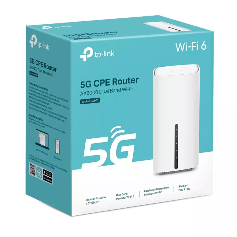 TP-Link Archer NX500 router bezprzewodowy Gigabit Ethernet Dwupasmowy (2,4 GHz / 5 GHz) 5G Biały