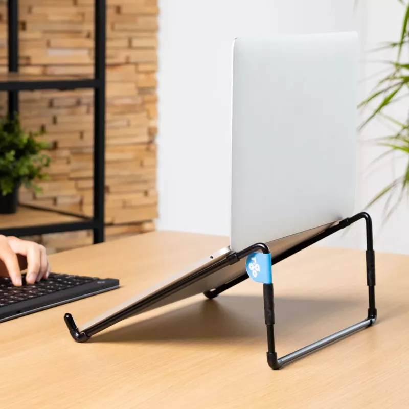 Podstawka pod laptopa R-Go Steel Travel, ergonomiczna i składana, odpowiednia do laptopów 10–22 cale, czarna