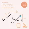Podstawka pod laptopa R-Go Steel Travel, ergonomiczna i składana, odpowiednia do laptopów 10–22 cale, czarna