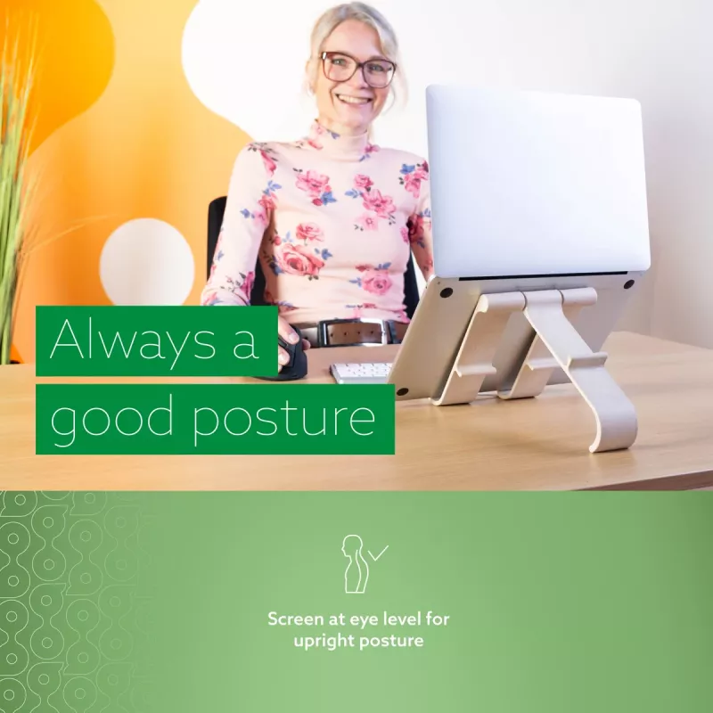 Podstawka pod laptop i tablet R-Go Tools R-Go Treepod, ergonomiczna i modułowa, regulowana, biopochodna
