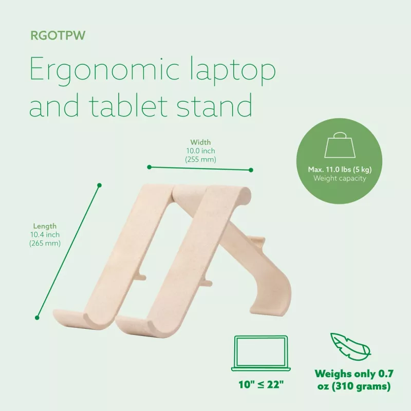 Podstawka pod laptop i tablet R-Go Tools R-Go Treepod, ergonomiczna i modułowa, regulowana, biopochodna