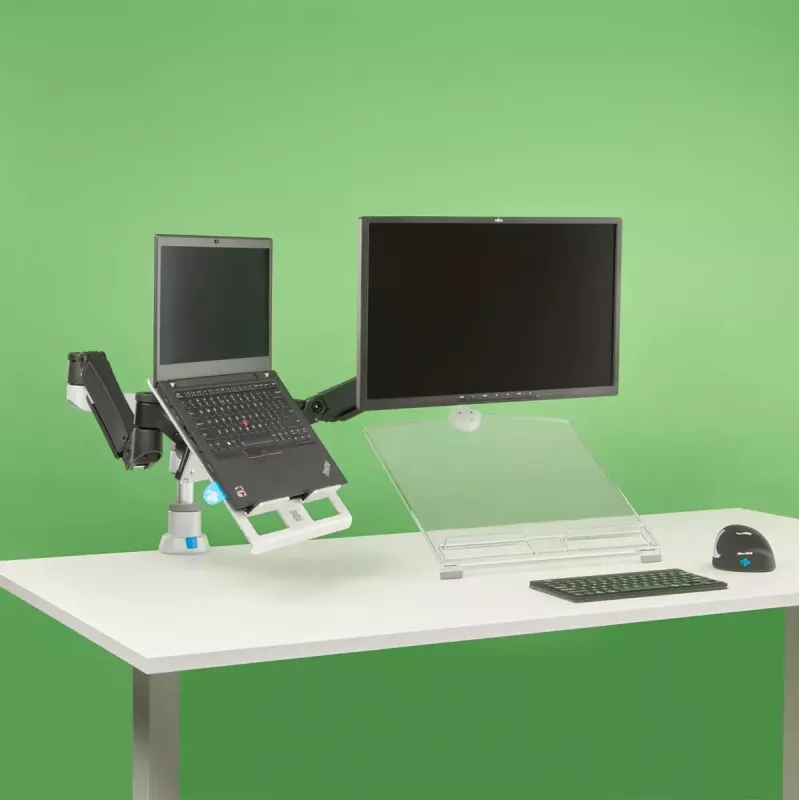 R-Go Tools Uchwyt na laptopa R-Go Morelia, moduł do ramienia monitora Caparo i Zepher