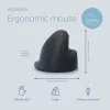 Ergonomiczna mysz R-Go HE Break z oprogramowaniem do przerw, duża (rozmiar dłoni ≥ 185 mm), dla leworęcznych, przewodowa, czarna