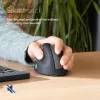 R-Go Tools Mysz ergonomiczna R-Go HE Break z oprogramowaniem do przerw, średnia (rozmiar dłoni 165-185 mm), dla leworęcznych, Bluetooth, czarna