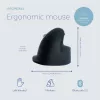 R-Go Tools Mysz ergonomiczna R-Go HE Break z oprogramowaniem do przerw, średnia (rozmiar dłoni 165-185 mm), dla leworęcznych, Bluetooth, czarna