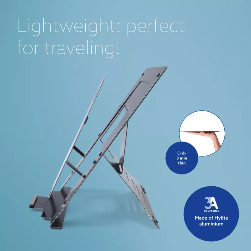 Podstawka pod laptopa R-Go Tools R-Go Riser Document, ergonomiczna, składana i regulowana podstawka z uchwytem na dokumenty, czarna