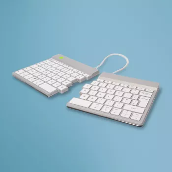 R-Go Tools Ergonomiczna klawiatura R-Go Split Break z oprogramowaniem przerw, ergonomiczna klawiatura dzielona, QWERTY (UK), Bluetooth, biała