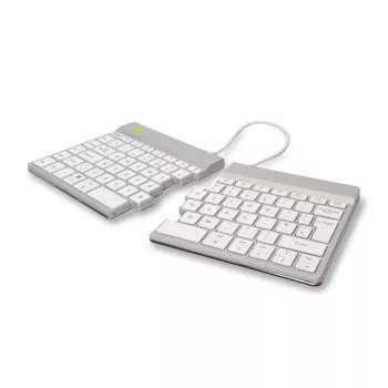 R-Go Tools Ergonomiczna klawiatura R-Go Split Break z oprogramowaniem przerw, ergonomiczna klawiatura dzielona, QWERTY (UK), Bluetooth, biała