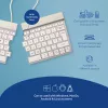 R-Go Tools Ergonomiczna klawiatura R-Go Split Break z oprogramowaniem przerw, ergonomiczna klawiatura dzielona, QWERTY (UK), Bluetooth, biała