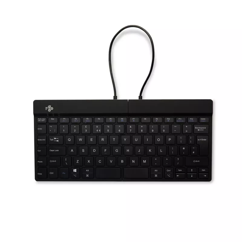 Klawiatura ergonomiczna R-Go Split Break z oprogramowaniem do przerw, ergonomiczna klawiatura dzielona, QWERTY (UK), Bluetooth, czarna