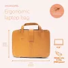Torba na laptop R-Go Tools R-Go Viva, skóra licowa, z wbudowaną podstawką pod laptop, paskiem na ramię, 15,6 cala, brązowa