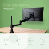 R-Go Tools Ramiona do monitora R-Go Caparo Single, w pełni regulowane ze sprężyną gazową, udźwig 3-9 kg, w 100% okrągłe, czarne