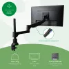 R-Go Tools Ramiona do monitora R-Go Caparo Single, w pełni regulowane ze sprężyną gazową, udźwig 3-9 kg, w 100% okrągłe, czarne