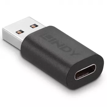 Adapter Lindy USB 3.2 Typ A na C, USB 3.2 Typ A, USB 3.2 Typ C, czarny
