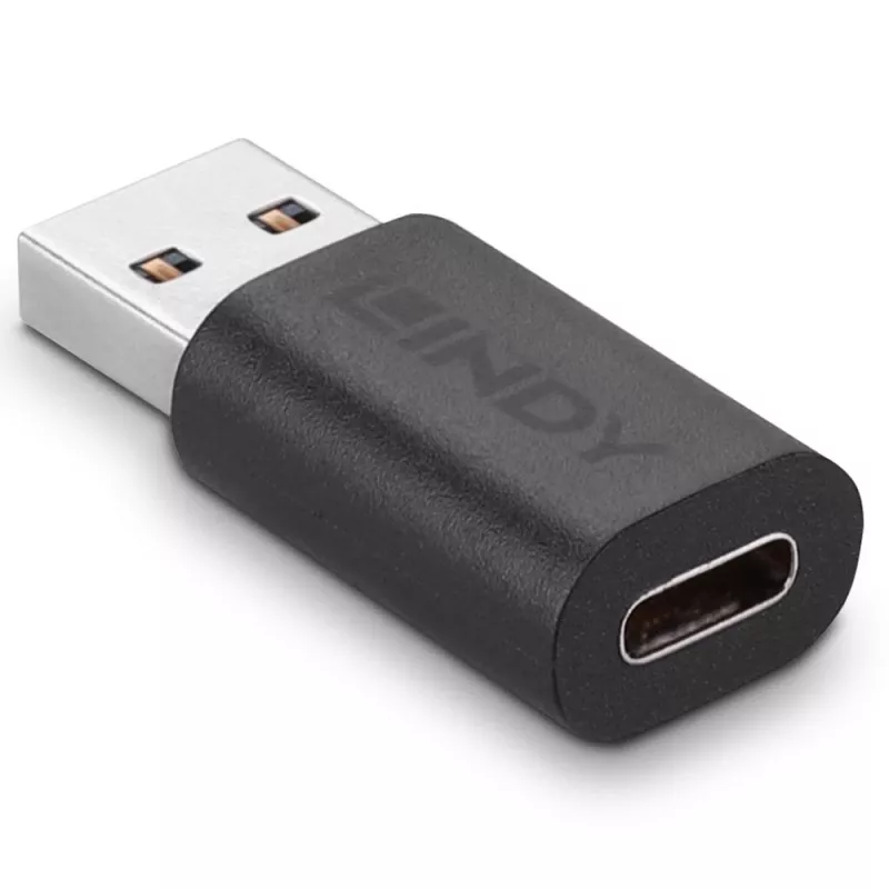 Adapter Lindy USB 3.2 Typ A na C, USB 3.2 Typ A, USB 3.2 Typ C, czarny