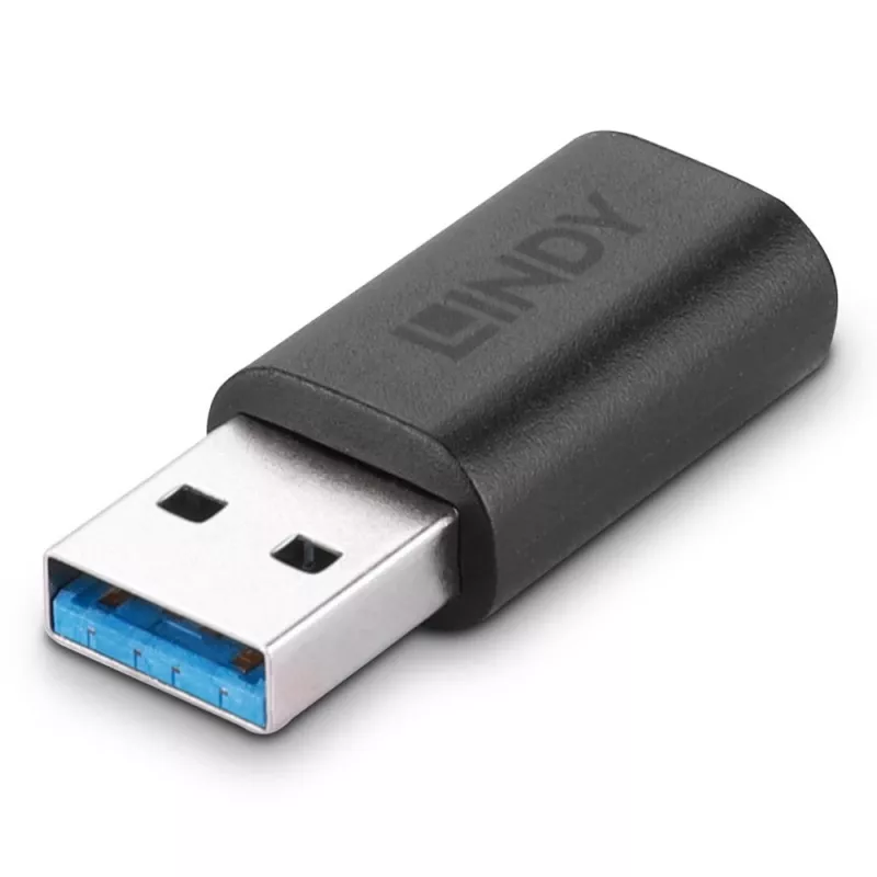 Adapter Lindy USB 3.2 Typ A na C, USB 3.2 Typ A, USB 3.2 Typ C, czarny