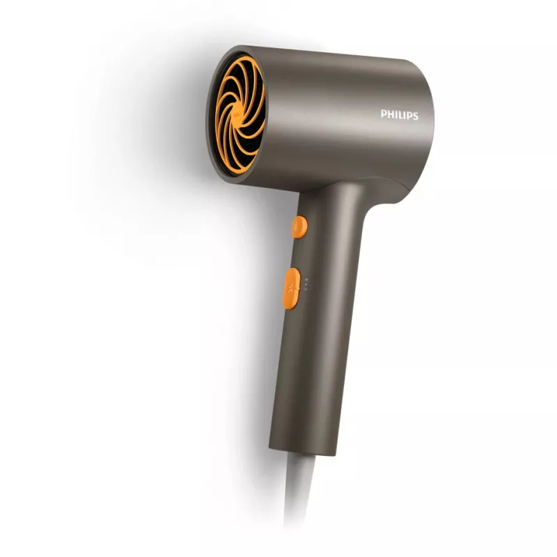 Suszarka do włosów Philips serii 3000 BHD321/00 — 1600 W, 2 poziomy grzania, 2 prędkości, funkcja jonizacji, 350 g, szara