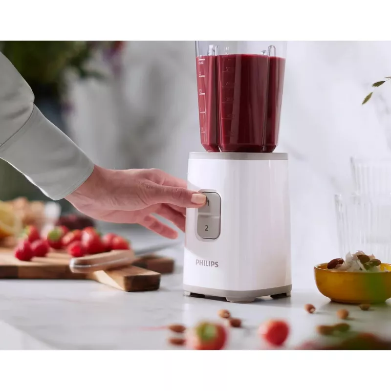 Philips Daily Collection HR2602/00 Mini blender, Blender stołowy, 1 L, Funkcja pulsacyjna, Kruszenie lodu, 0,85 m, 350 W