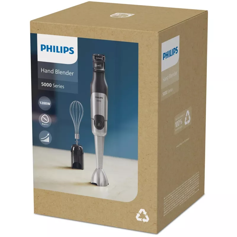 Philips 5000 series HR2682/00 blender ręczny 1200 W Czarny, Stal nierdzewna
