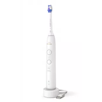 Szczoteczka soniczna Philips Series 6100 HX7400/01 — soniczna, 62 000 ruchów/min, 2 tryby, 3 prędkości, biała, akumulatorowa