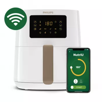 Philips 5000 series HD9255/30 frytkownica Pojedyncza 4,1 l Wolnostojąca 1400 W Frytkownica na gorące powietrze Złota, Biała