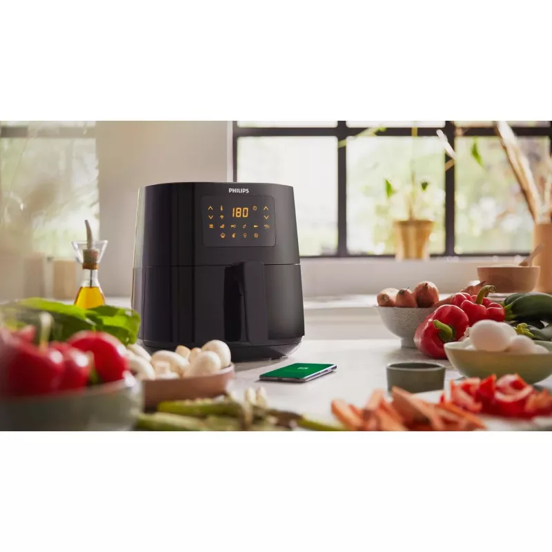 Philips 5000 series HD9255/30 frytkownica Pojedyncza 4,1 l Wolnostojąca 1400 W Frytkownica na gorące powietrze Złota, Biała