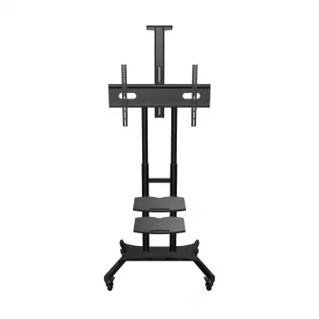Wolnostojący stojak pod telewizor ONKRON TS1881-B do ekranów 50–86 cali, udźwig 105,9 kg, VESA 200x200–800x500, wysokość 1350–1650 mm, czarny