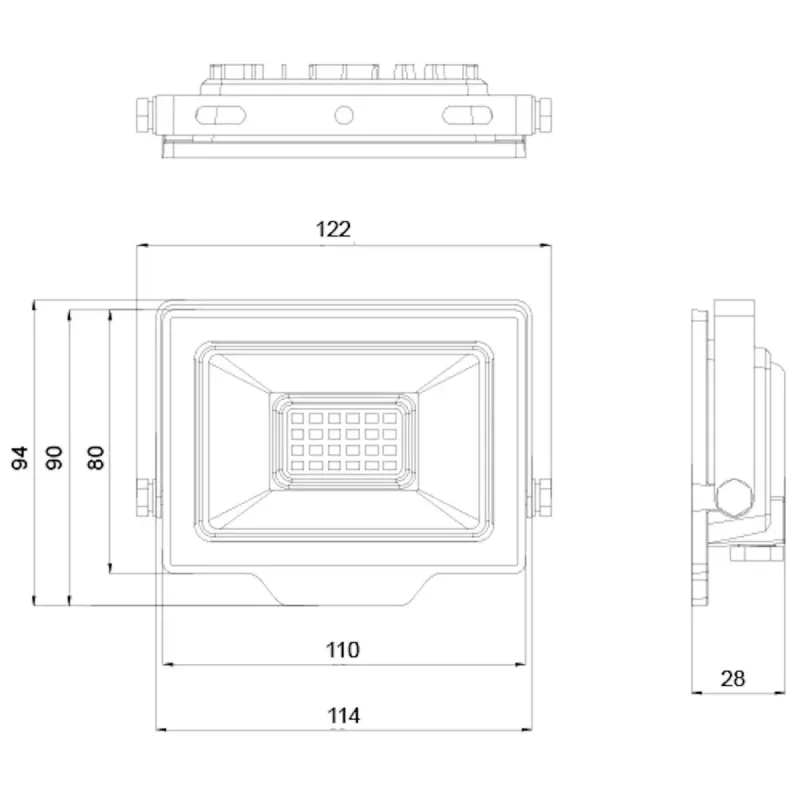 Zewnętrzny naświetlacz LED OLLO VS121C-20W-RGB 20W 1900lm RGB