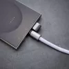 Intenso USB-C Smycz Ładująca Kabel Naszyjnik na Telefon 60W Szybkie Ładowanie Regulowana Długość 1,65m Nylon Fioletowy