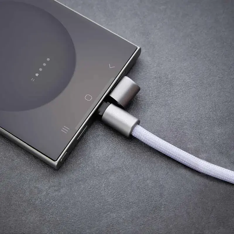 Intenso USB-C Smycz Ładująca Kabel Naszyjnik na Telefon 60W Szybkie Ładowanie Regulowana Długość 1,65m Nylon Fioletowy