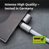 Intenso USB-C Smycz Ładująca Kabel Naszyjnik na Telefon 60W Szybkie Ładowanie Regulowana Długość 1,65m Nylon Fioletowy