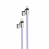 Intenso USB-C Smycz Ładująca Kabel Naszyjnik na Telefon 60W Szybkie Ładowanie Regulowana Długość 1,65m Nylon Fioletowy