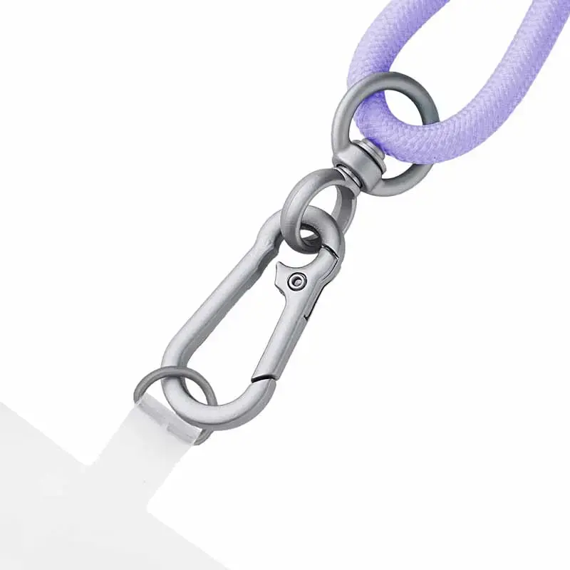 Intenso USB-C Smycz Ładująca Kabel Naszyjnik na Telefon 60W Szybkie Ładowanie Regulowana Długość 1,65m Nylon Fioletowy