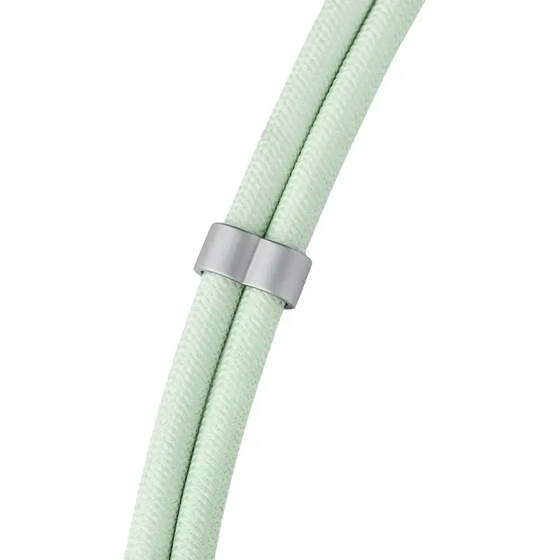 Intenso Smycz Ładująca USB-C na Szyję Kabel 60W Szybkie Ładowanie Regulowana Długość 1,65m Nylon Zielony