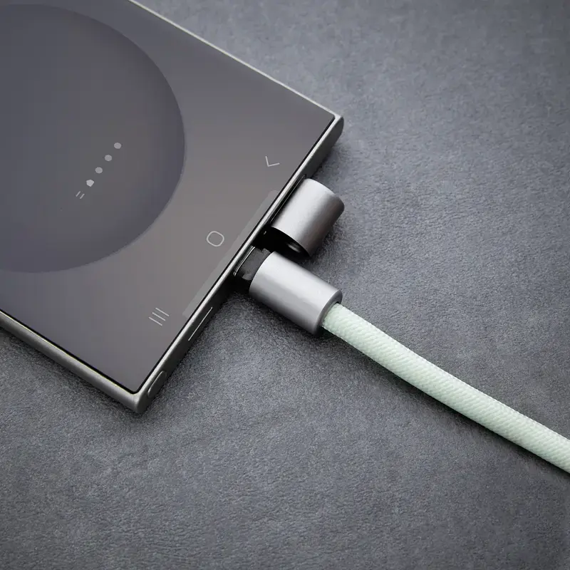 Intenso Smycz Ładująca USB-C na Szyję Kabel 60W Szybkie Ładowanie Regulowana Długość 1,65m Nylon Zielony