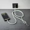 Intenso Smycz Ładująca USB-C na Szyję Kabel 60W Szybkie Ładowanie Regulowana Długość 1,65m Nylon Zielony