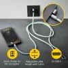 Intenso Smycz Ładująca USB-C na Szyję Kabel 60W Szybkie Ładowanie Regulowana Długość 1,65m Nylon Zielony