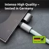 Intenso Smycz Ładująca USB-C na Szyję Kabel 60W Szybkie Ładowanie Regulowana Długość 1,65m Nylon Zielony