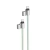Intenso Smycz Ładująca USB-C na Szyję Kabel 60W Szybkie Ładowanie Regulowana Długość 1,65m Nylon Zielony