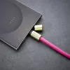 Intenso USB-C Charging Lanyard Smycz na telefon z kablem do ładowania 60W szybkie ładowanie regulowana długość 1,65m nylon neonowy różowy
