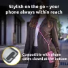 Intenso USB-C Charging Lanyard Smycz na telefon z kablem do ładowania 60W szybkie ładowanie regulowana długość 1,65m nylon neonowy różowy