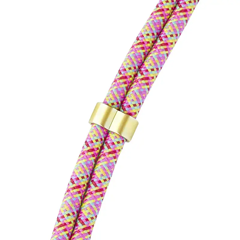 Intenso Smycz-ładowarka USB-C na szyję do telefonu Kabel 60W Szybkie ładowanie Regulowana długość 1,65m Nylon Wielokolorowy