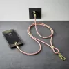 Intenso Smycz-ładowarka USB-C na szyję do telefonu Kabel 60W Szybkie ładowanie Regulowana długość 1,65m Nylon Wielokolorowy