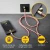Intenso Smycz-ładowarka USB-C na szyję do telefonu Kabel 60W Szybkie ładowanie Regulowana długość 1,65m Nylon Wielokolorowy