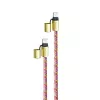Intenso Smycz-ładowarka USB-C na szyję do telefonu Kabel 60W Szybkie ładowanie Regulowana długość 1,65m Nylon Wielokolorowy