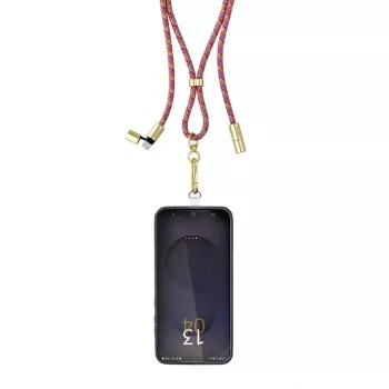 Intenso Smycz-ładowarka USB-C na szyję do telefonu Kabel 60W Szybkie ładowanie Regulowana długość 1,65m Nylon Wielokolorowy
