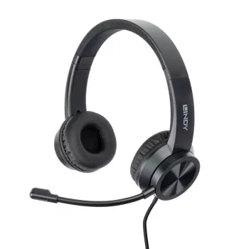 Zestaw słuchawkowy Lindy USB-C Office Headset Wired 20-20000 Hz 1,95 m czarny